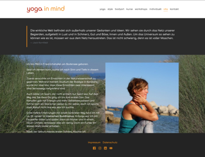 Yoga in Mind Oberaudorf TYPO3 Webseite