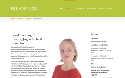 RES'SOURCES Weßling TYPO3 Webseite