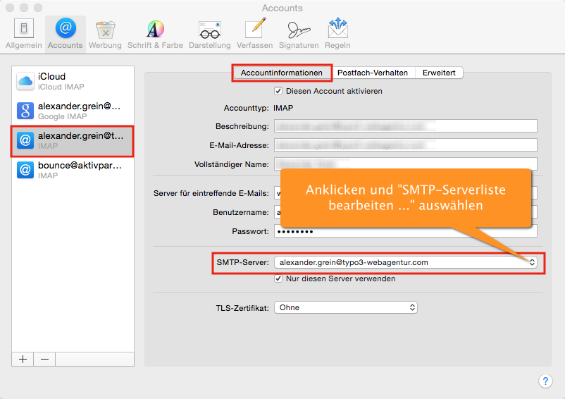 SMTP-Server-Einstellungen SMTP-Server-Einstellungen