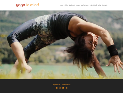 Yoga in Mind Oberaudorf TYPO3 Webseite