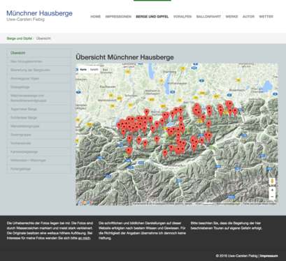 Münchner Hausberge TYPO3 Webseite