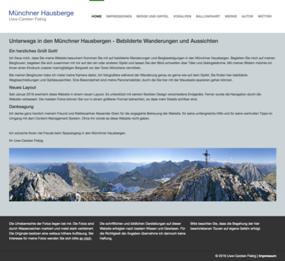 Münchner Hausberge TYPO3 Webseite