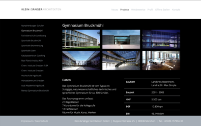 Klein & Sänger Architekten München TYPO3