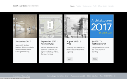 Klein & Sänger Architekten München TYPO3