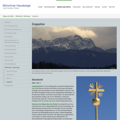Münchner Hausberge TYPO3 Webseite