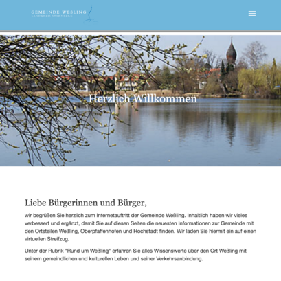 Gemeinde Weßling TYPO3 Webseite
