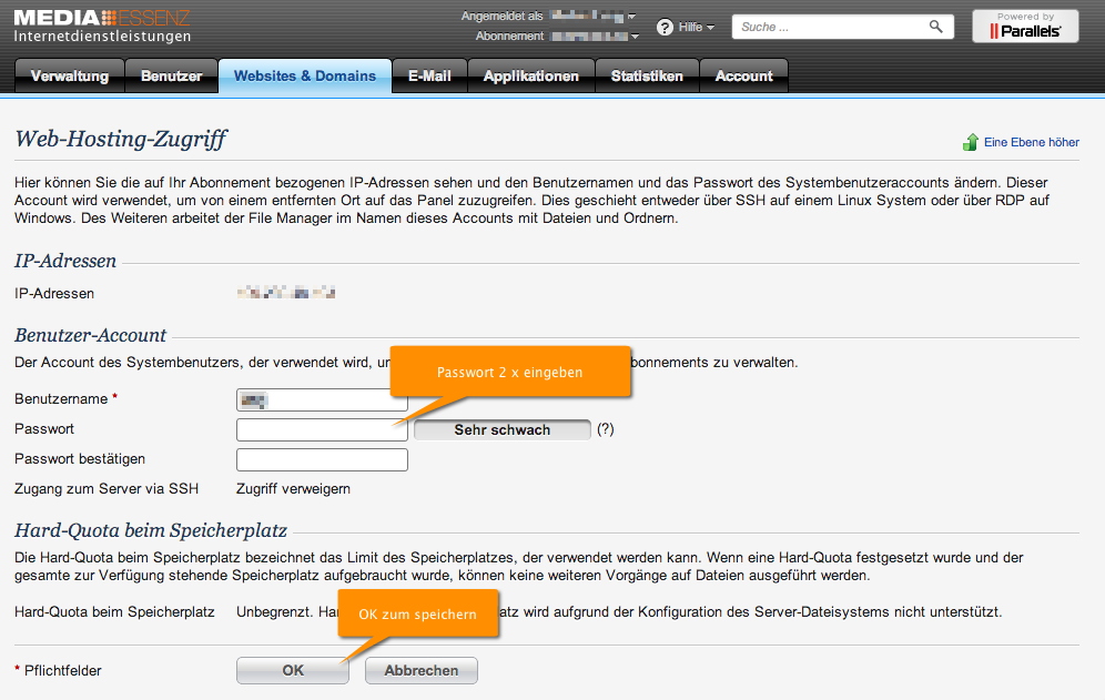 Passwort ändern Passwort ändern